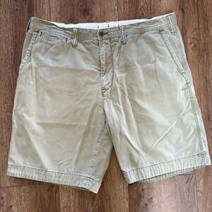 Polo Ralph Lauren Relaxed Fit Khaki Shorts 100% Cotton Brown Mens Size 40 Preppy